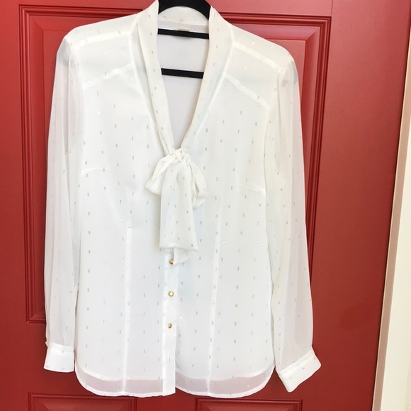 Coldwater Creek Tops - Coldwater Creek Sheer Bow Top